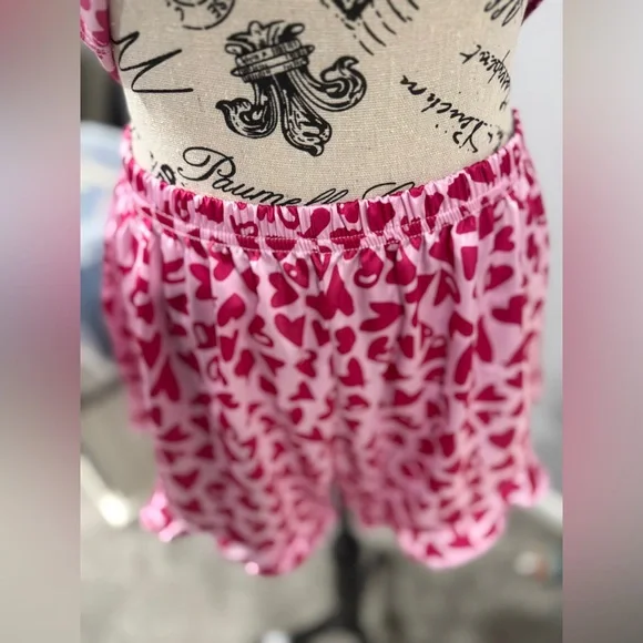 Colsie Pink Heart Satin Pajama Set – Size Medium - Picture 7 of 8